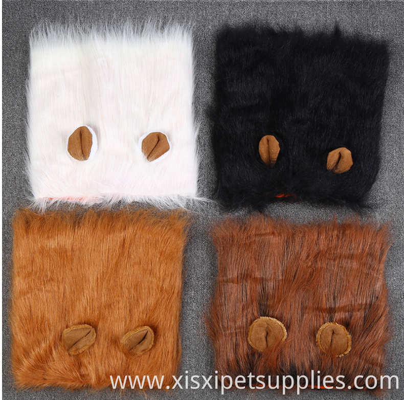 Hot Sale Festival Party Brown Lion Mane Hair Wig Pet Dog Costume